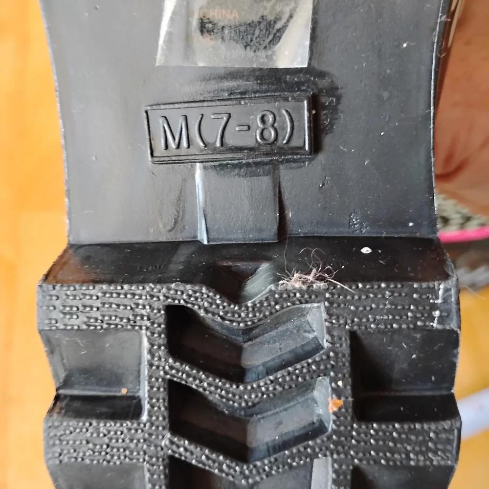 Women's Black Polka Dot Rain Boots with Pink Interior Trim - Picture 3 of 5